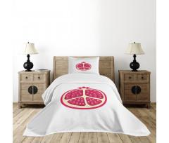 Cartoon Pomegranate Seeds Bedspread Set