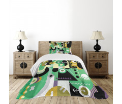 2 Men and a Sad Woman Bedspread Set