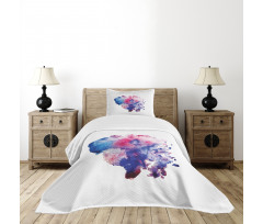 Watercolor Splash Abstract Bedspread Set