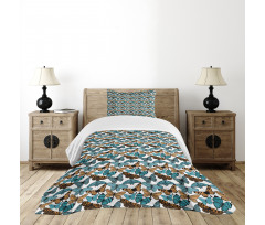 Spring Time Theme Flies Bedspread Set