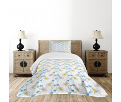 Daisy Blooms Paintbrush Art Bedspread Set