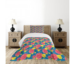 Valentine's Rose Blossoms Bedspread Set