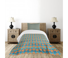 Starfish Aquatic Sea Animals Bedspread Set