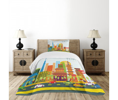 Unique Architecture Tourism Bedspread Set