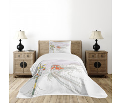 Train on the Tracks Rural Bedspread Set