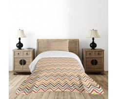 Pastel Triangle Wave Bedspread Set