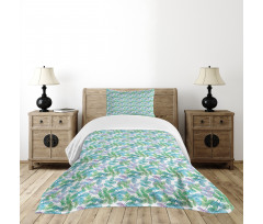 Ornate Nature Illustration Bedspread Set