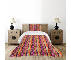 Colorful Circles and Dots Bedspread Set