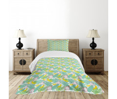 Monstera Banana Leaves Bedspread Set