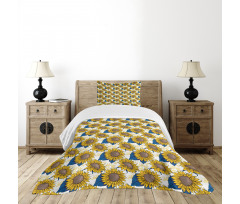 Graphic Harvest Yield Bedspread Set