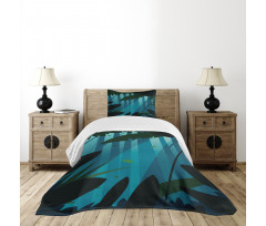 Lush Forest Leaves Bedspread Set