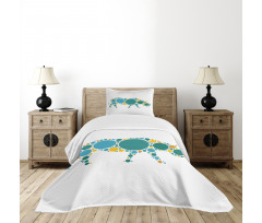 Abstract Fauna Design Bedspread Set