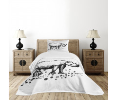 Animal with Paint Splashes Bedspread Set