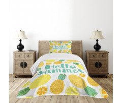 Pineapples and Fruits Bedspread Set