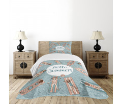 Girls and Woman Pool Bedspread Set