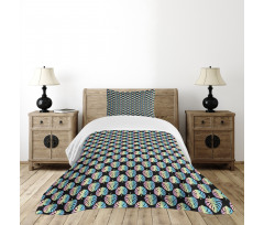 Colorful Monsteras Tropical Bedspread Set