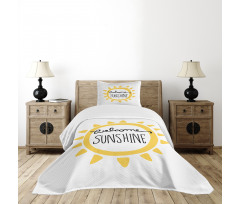 Welcome Sunshine Simplistic Bedspread Set