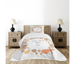 Warm Autumn Tones Cartoon Bedspread Set