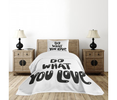 Classic Typeface Phrasal Bedspread Set