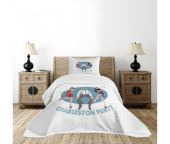 Vintage Dancing People Bedspread Set