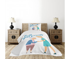 Woman and Mother Design Bedspread Set