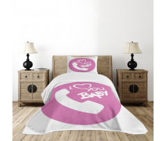 I Love You Baby Message Bedspread Set