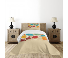 Autumn Inspired Botanical Art Bedspread Set