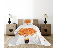 Autumn Concept Air Balloon Bedspread Set