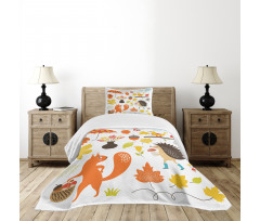 Cartoon Characters Funny Kids Bedspread Set