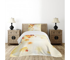 Abstract Maple Leaves Bokeh Bedspread Set