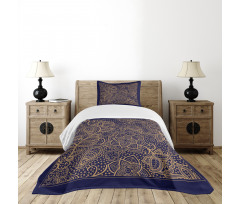 Lace Look Style in Square Bedspread Set