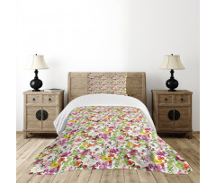 French Vintage Flowers Bedspread Set