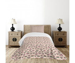 Vintage Roses Leaf Romance Bedspread Set