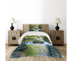 Foliage Misty Mountains Bedspread Set