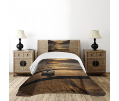 Black Sea at Dusk Pier Bedspread Set