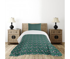 Simplistic Abstract Leaves Art Bedspread Set