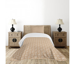 Modern Wavy Grunge Lines Bedspread Set