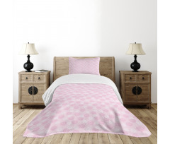 Floral and Speckled Bedspread Set