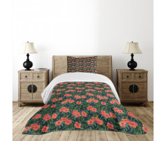 Exotic Hibiscus Luau Party Bedspread Set