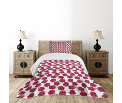 Sketchy Abstract Floral Image Bedspread Set