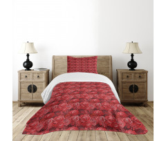 Petals in Warm Color Palette Bedspread Set