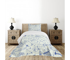 Technical Formulas Notebook Bedspread Set