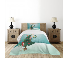 Christmas and Gnomes Bedspread Set