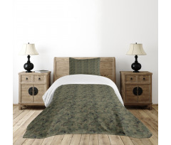 Digital Pixel Camo Bedspread Set