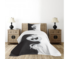 Dragon with Yin Yang Bedspread Set