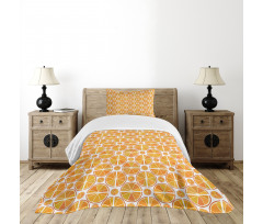 Citrus Fruit Slices Bedspread Set