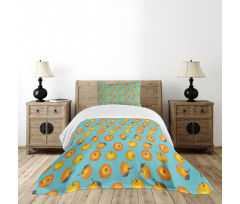 Drawn Mandarins Bedspread Set