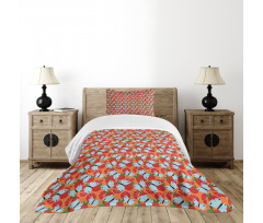 Citrus Fruit Butterflies Bedspread Set