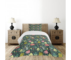 Bunny Fox Squirrel Bedspread Set