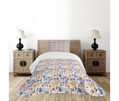 Animals and Botany Bedspread Set